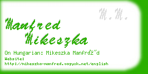 manfred mikeszka business card